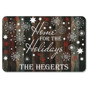 Holiday Home Personalized Christmas Doormat