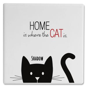 Personalized 1 Cat Coasters