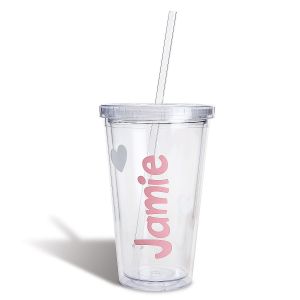 Personalized Acrylic Beverage Cups - Pink