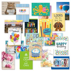 Mega Happy Birthday Cards Value Pack - Set of 40