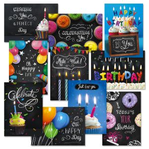 Blackboard Birthday Cards Value Pack