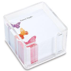 Personalized Butterfly Days Note Sheets in a Cube