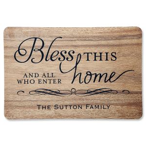 Bless This Home Personalized Welcome Doormat