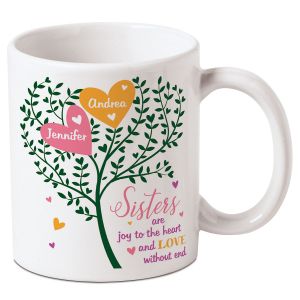 Joy to the Heart Personalized Mug - 2 Sisters