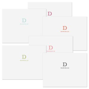 Classic Initial Folded Note Cards