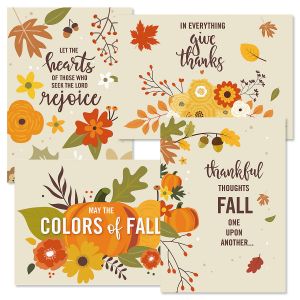 Lettering & Leaves Thanksgiving Cards