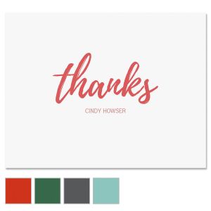 Simple Thanks Folded Note Cards