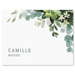 Olive Bloom Folded Note Cards