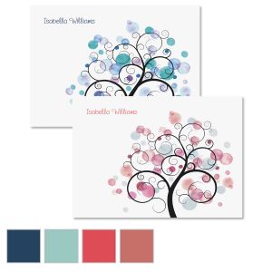 Watercolor Tree Folded Note Cards