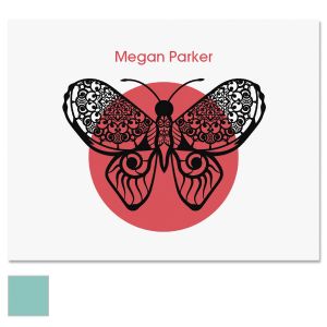 Print Butterfly Folded Note Cards