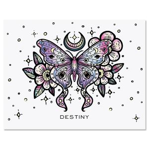 Floral Butterfly Folded Note Cards