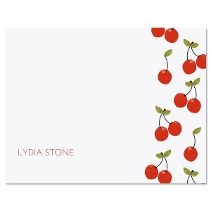 Cherry Parade Folded Note Cards