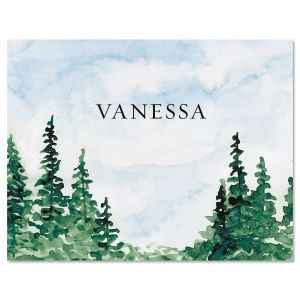 Watercolor Forest Folded Note Cards