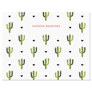 Saguaro Pattern Folded Note Cards