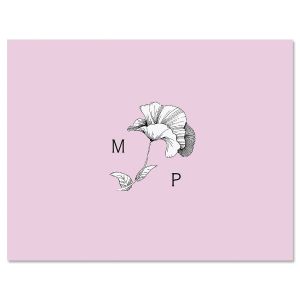 Poppy Monogram Folded Note Cards