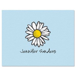 Textile Daisy Folded Note Cards
