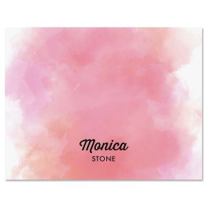 Pink Wash Folded Note Cards