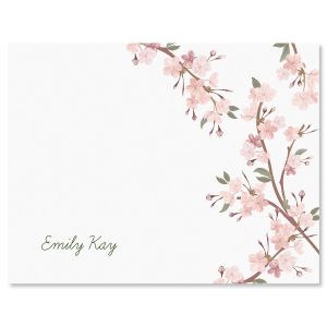Cherry Blooms Folded Note Cards