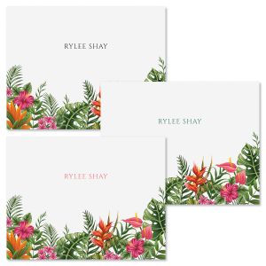 Tropical Foliage Folded Note Cards