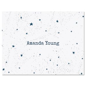 Blue Galaxy Folded Note Cards