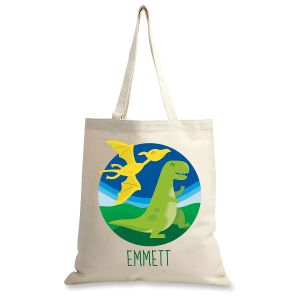 Dinosaur Personalized Canvas Tote