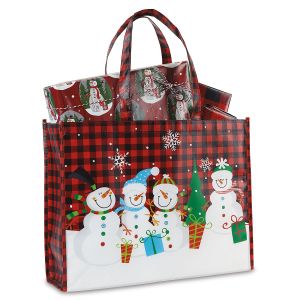 Snowman Shopping Tote with Gift Wrap