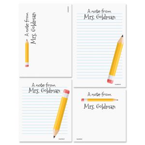 Yellow Pencil Personalized Notepads