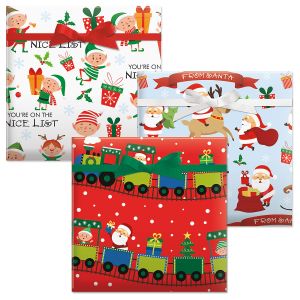 Santa’s Helpers Flat Gift Wrap Sheets