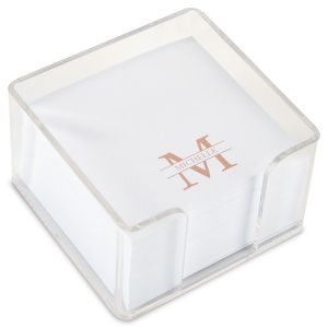 Personalized Front & Center Note Sheets in a Cube
