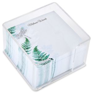 Personalized Forest Impressions Note Sheets in a Cube