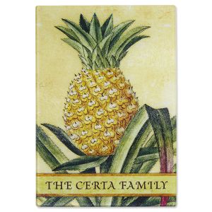 Pineapple Personalized Glass Cutting Board