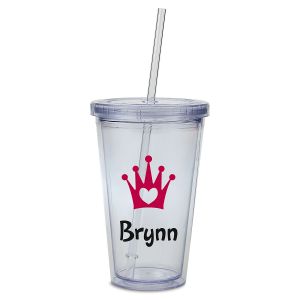 Crown Acrylic Personalized Beverage Cup