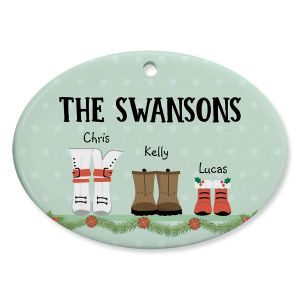 Boot Family Ornament - 3 Names