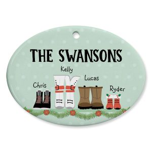 Boot Family Ornament - 4 Names