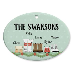 Boot Family Ornament - 5 Names