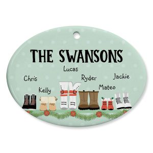 Boot Family Ornament - 6 Names