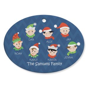 Elves Family Ornament - 7 Names