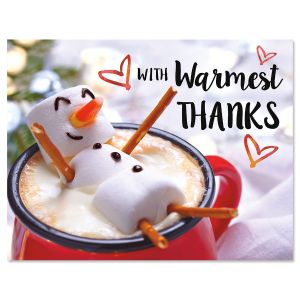 Marshmallow Snowman Thanks Note Cards