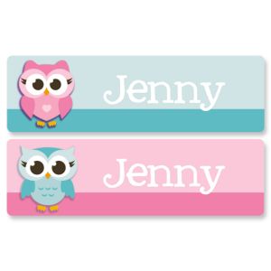 Little Owls Name Stickers