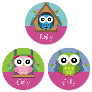 Colorful Owl Stickers