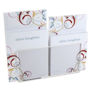 Fantasia Notepad Set & Acrylic Holder 