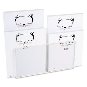 Kitty Ears Notepad Set & Acrylic Holder 