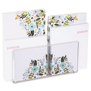 Aubrey Notepad Set & Acrylic Holder 