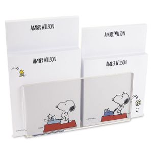 Snoopy's Typewriter Notepad Set & Acrylic Holder 