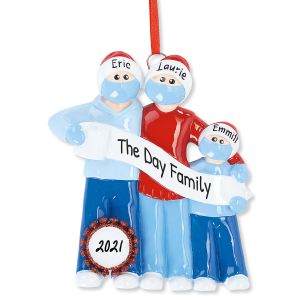 Quarantine Family Personalized Christmas Ornament 