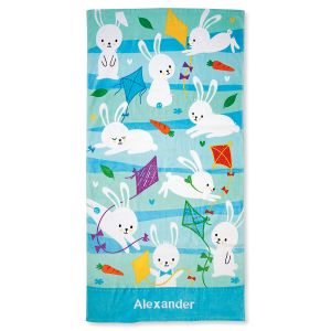 Blue Bunny Personalized Towel