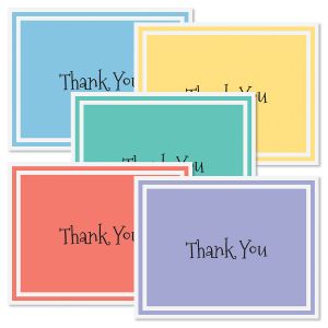 Border Brights Thank You Note Cards