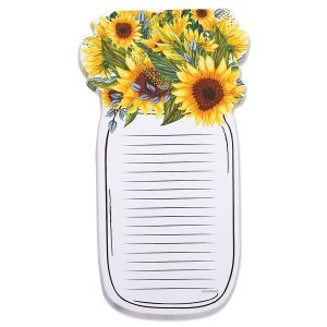 Diecut Sunflower Jar Notepad