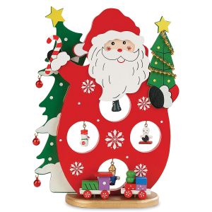 Santa with Wood Ornaments 