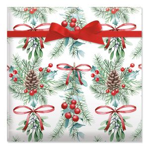 Under the Mistletoe Jumbo Rolled Gift Wrap and Labels